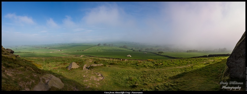 View from Almscliffe Crag - Panoramic