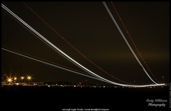 Aircraft Light Trails - Leeds Bradford Airport